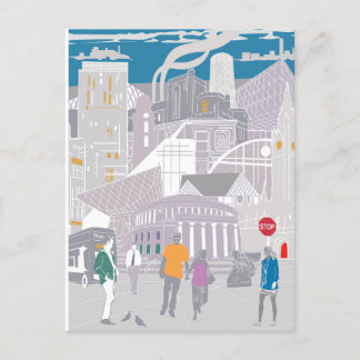 Briefkaart Manchester Illustratie Artwork