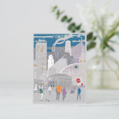 Briefkaart Manchester Illustratie Artwork (Staand voorkant)