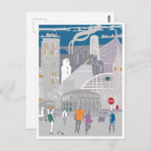Briefkaart Manchester Illustratie Artwork (Voorkant / Achterkant)