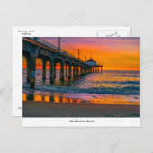 Briefkaart Manhattan Beach Pier (Voorkant / Achterkant)