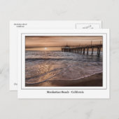 Briefkaart Manhattan Beach Pier (Voorkant / Achterkant)