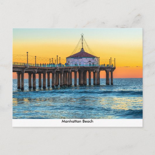 Briefkaart Manhattan Beach Pier (Voorkant)