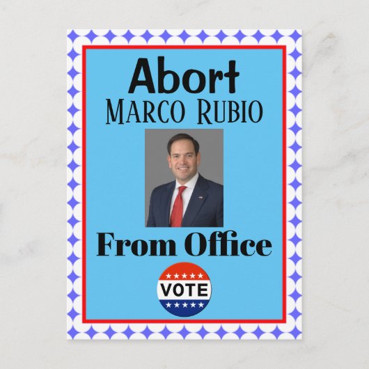 Briefkaart Marco Rubio afbreken (Voorkant)