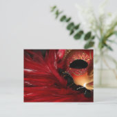 Briefkaart Mardi Gras Mask (Staand voorkant)