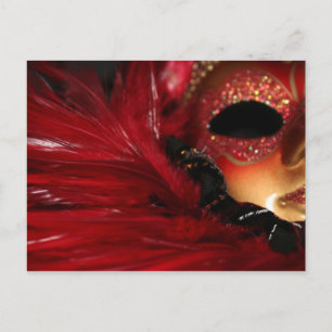 Briefkaart Mardi Gras Mask