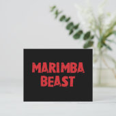 Briefkaart Marimba Beast (Staand voorkant)