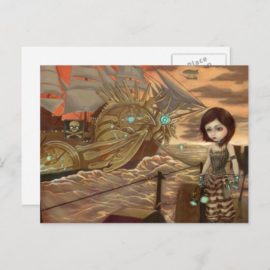 briefkaart "Maritime Sunset" (Voorkant / Achterkant)