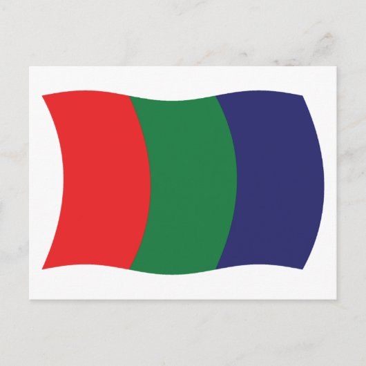 Briefkaart Mars-vlag (Voorkant)
