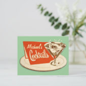  Briefkaart - Martini Glass Cocktails (Staand voorkant)