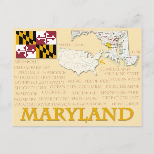 Briefkaart "Maryland" (Voorkant)