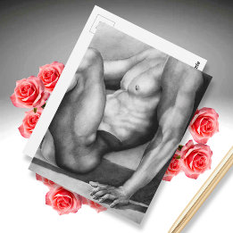 Briefkaart Masculine Art Male-nude Bodybuilder Mod