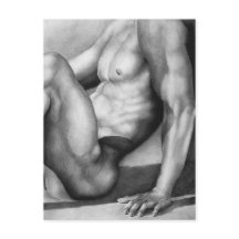 Briefkaart Masculine Art Male-nude Bodybuilder Mod