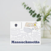 Briefkaart "Massachusetts" (Staand voorkant)