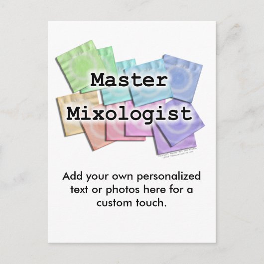 Briefkaart - MASTER MIXOLOGIST (Voorkant)