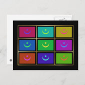 Briefkaart Mauritanië Multihue Vlaggen (Voorkant / Achterkant)