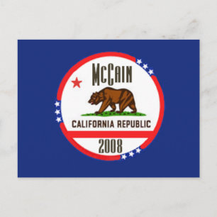 Briefkaart McCain CALIFORNIA