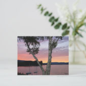 Briefkaart meer Sunset (Staand voorkant)