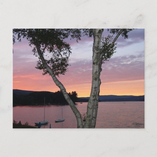 Briefkaart meer Sunset (Voorkant)