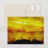 Briefkaart meer Sunset (Voorkant / Achterkant)