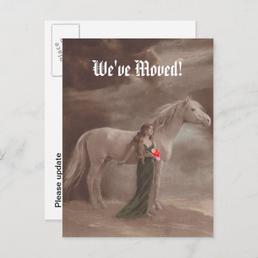 Briefkaart memorabel We hebben een nieuw adrespaar (Voorkant / Achterkant)