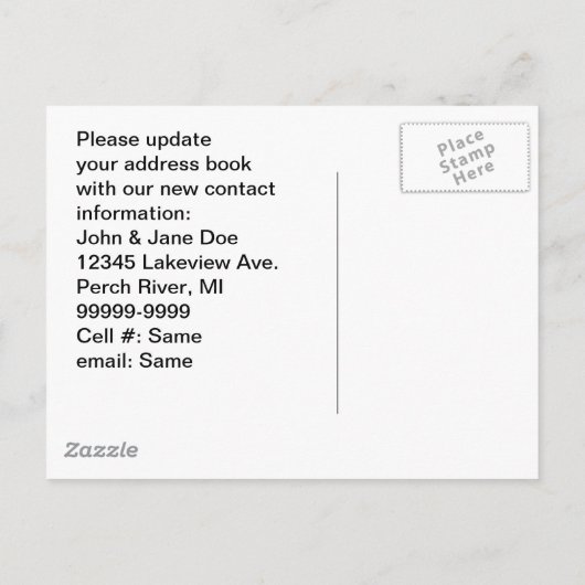 Briefkaart memorabel We hebben een nieuw adrespaar (Achterkant)