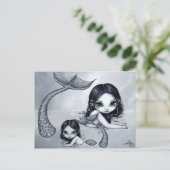 briefkaart "Mermaid Moeder and Child" (Staand voorkant)