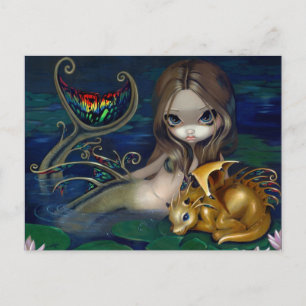 briefkaart "Mermaid with a Golden Dragon"