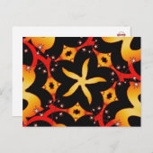 Briefkaart met abstracte vlinder (Voorkant / Achterkant)