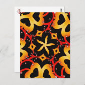 Briefkaart met abstracte vlinder (Voorkant / Achterkant)