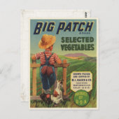 Briefkaart met  afdruk van jong Kind en hond (Voorkant / Achterkant)