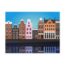 Briefkaart met Amsterdam