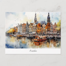 Briefkaart met Amsterdam, Nederland