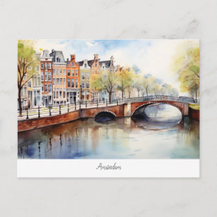 Briefkaart met Amsterdam, Nederland
