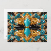 Briefkaart met Bahamas Kleuren Ontwerp (Voorkant / Achterkant)