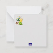 Briefkaart met bladontwerp (Achterkant)