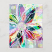 Briefkaart met Bright Abstracte Floral Art (Voorkant)