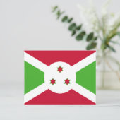 Briefkaart met Burundese vlag (Staand voorkant)