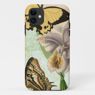  Briefkaart met Butterflies en Flowers iPhone 11 Hoesje