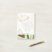 Briefkaart met Butterflies en Flowers Post-it® Notes (Op bureau)