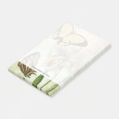 Briefkaart met Butterflies en Flowers Post-it® Notes (Schuin)