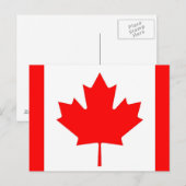 Briefkaart met Canadese vlag (Voorkant / Achterkant)