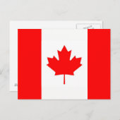 Briefkaart met Canadese vlag (Voorkant / Achterkant)