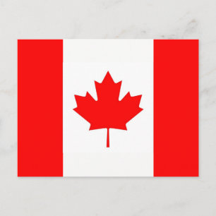 Briefkaart met Canadese vlag