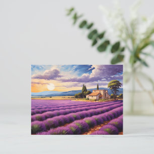 Briefkaart met charmante lavendel Provence Frankri