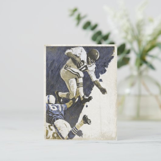 Briefkaart met Cool Action Packed Football Print (Staand voorkant)