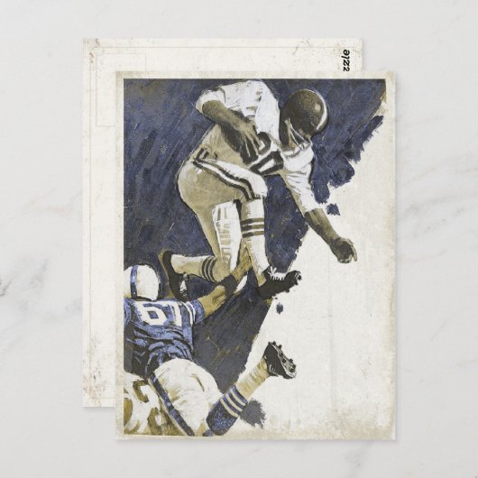 Briefkaart met Cool Action Packed Football Print (Voorkant / Achterkant)