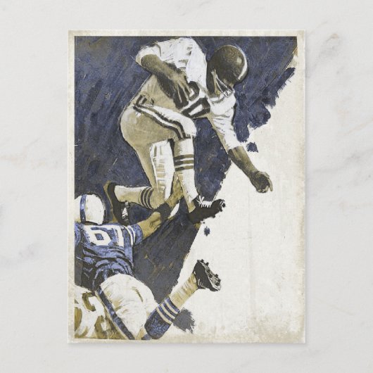 Briefkaart met Cool Action Packed Football Print (Voorkant)
