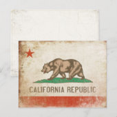 Briefkaart met Cool California Flag (Voorkant / Achterkant)