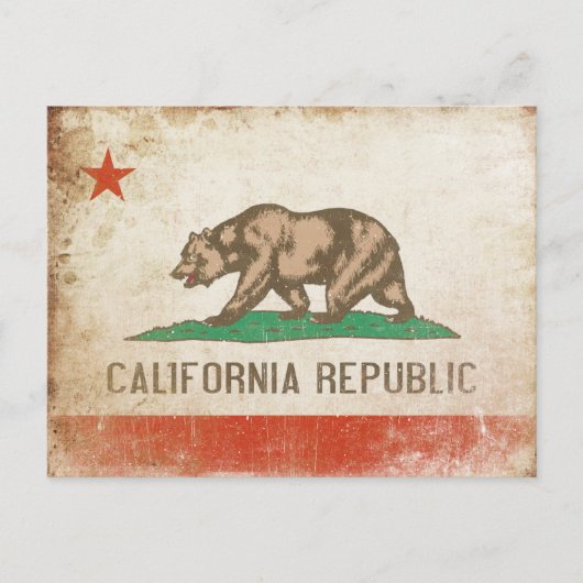 Briefkaart met Cool California Flag (Voorkant)
