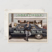 Briefkaart met Cool Cop Illustratie (Voorkant / Achterkant)